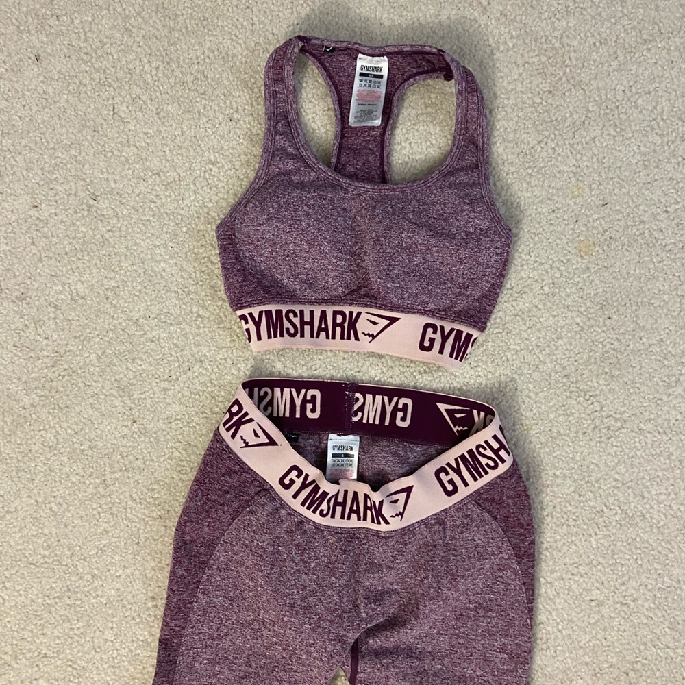 Gymshark Flex Set Ruby Marl/Blush Nude